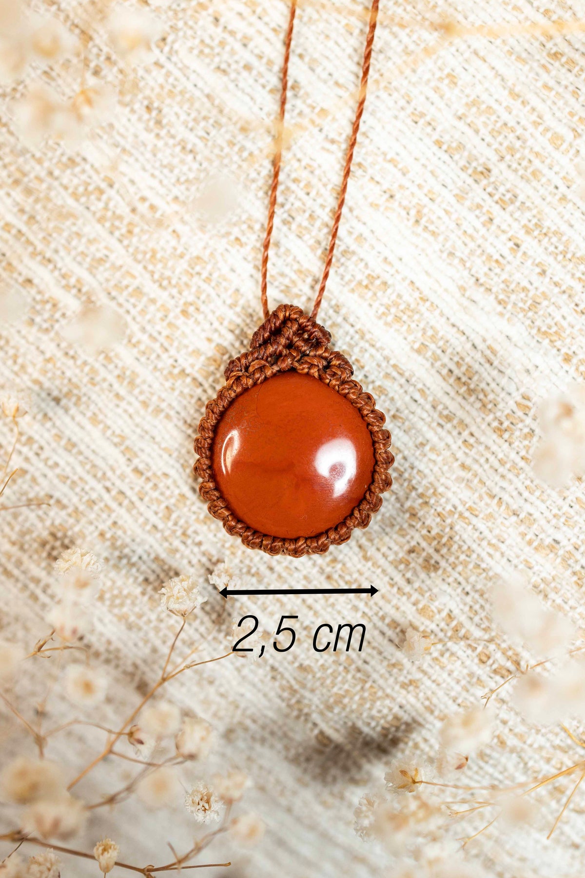 Halbedelstein Kette - Roter Jaspis 🧡