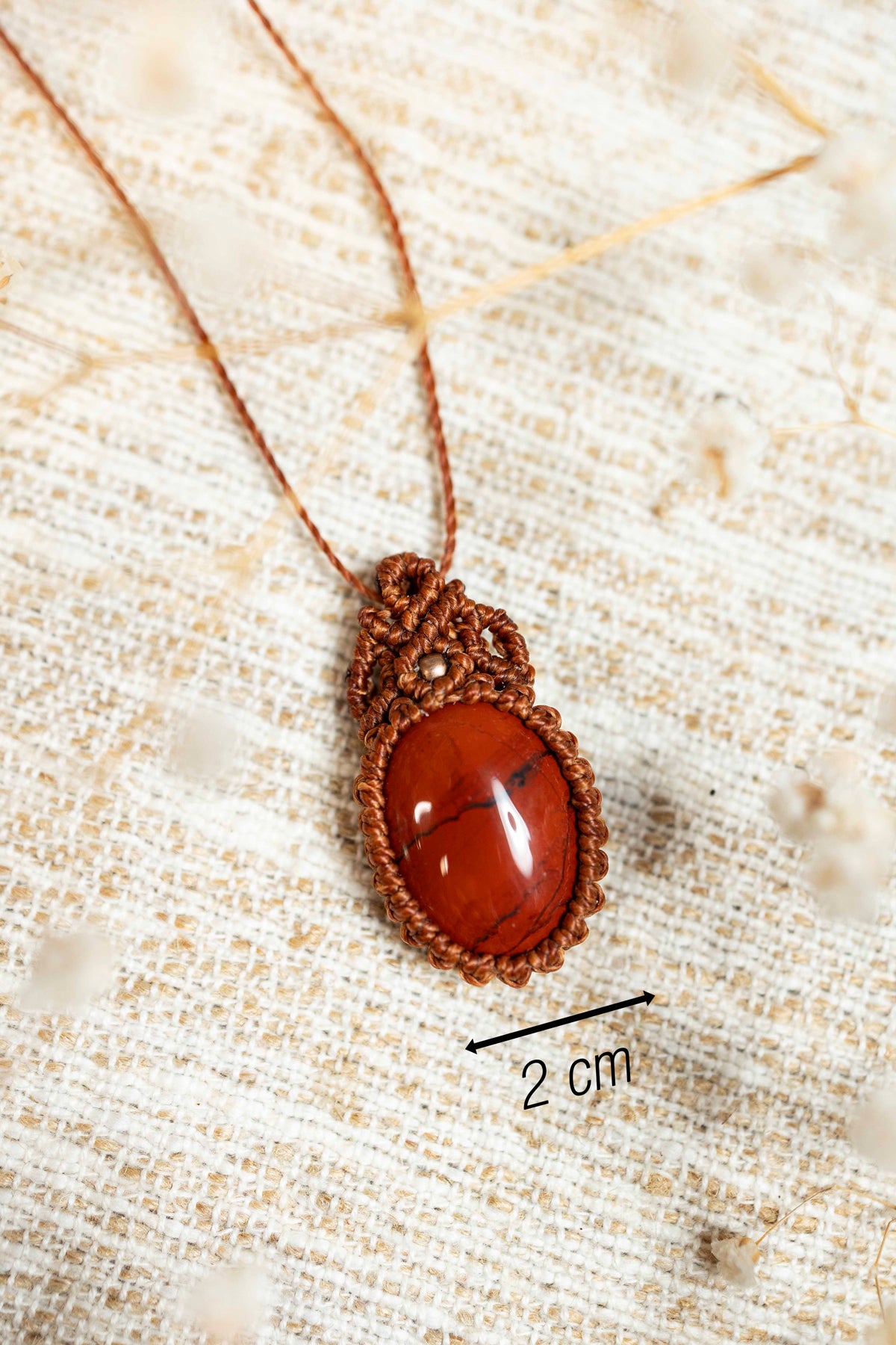 Halbedelstein Kette - Roter Jaspis 🧡