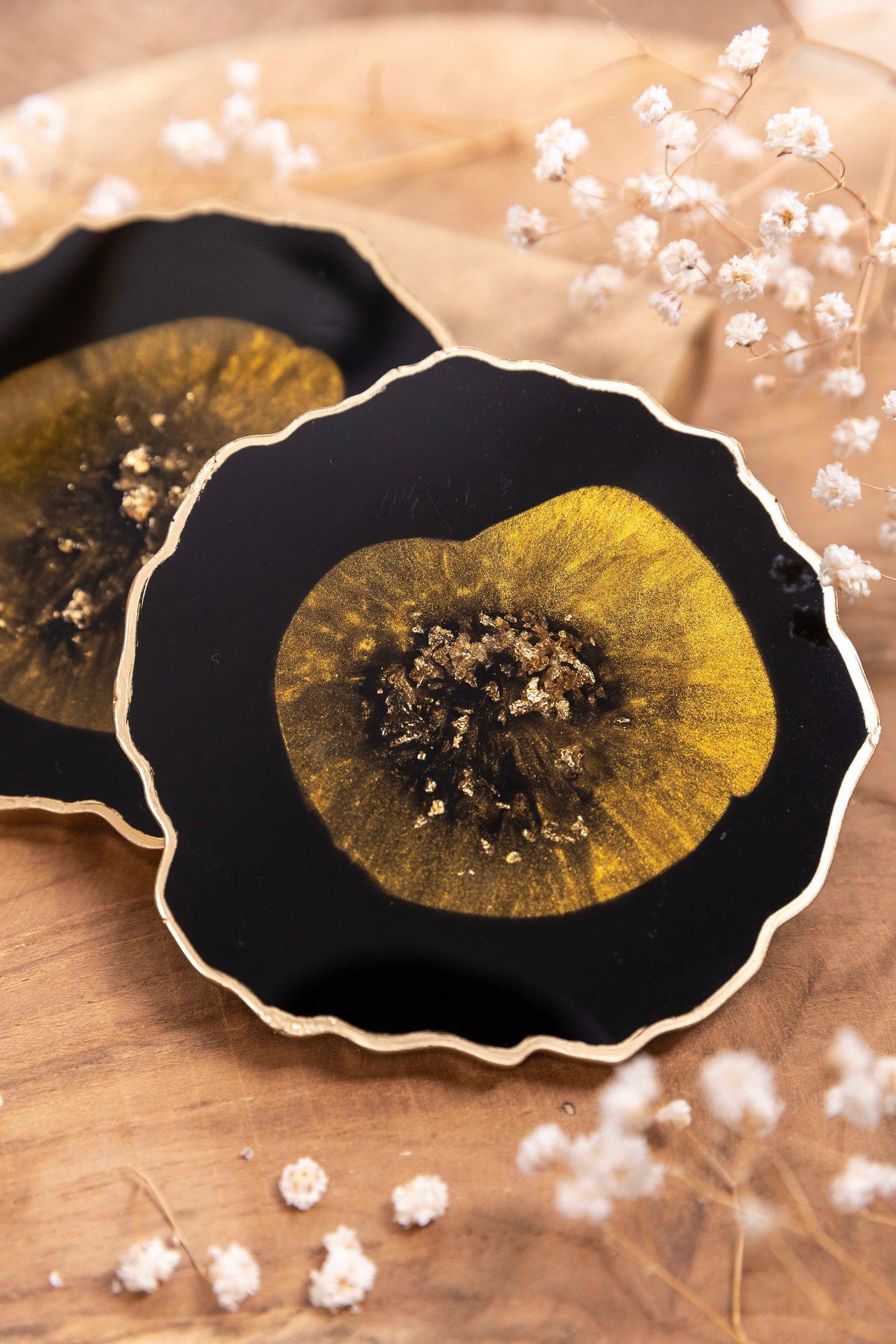 Untersetzer Set - Schwarz Gold (B-Ware)