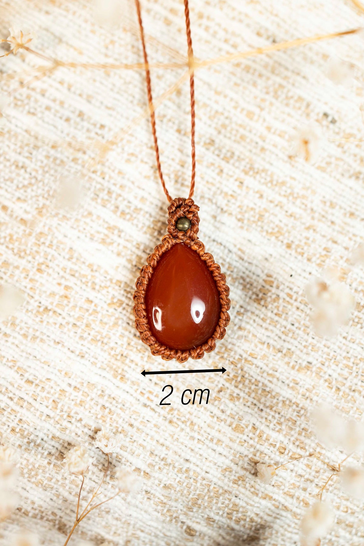 Halbedelstein Kette - Roter Jaspis 🧡