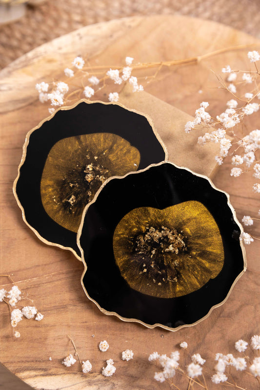 Untersetzer Set - Schwarz Gold (B-Ware)