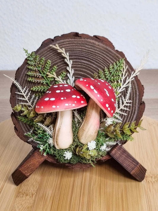 2x Fliegenpilz auf Holz🍄 🌿