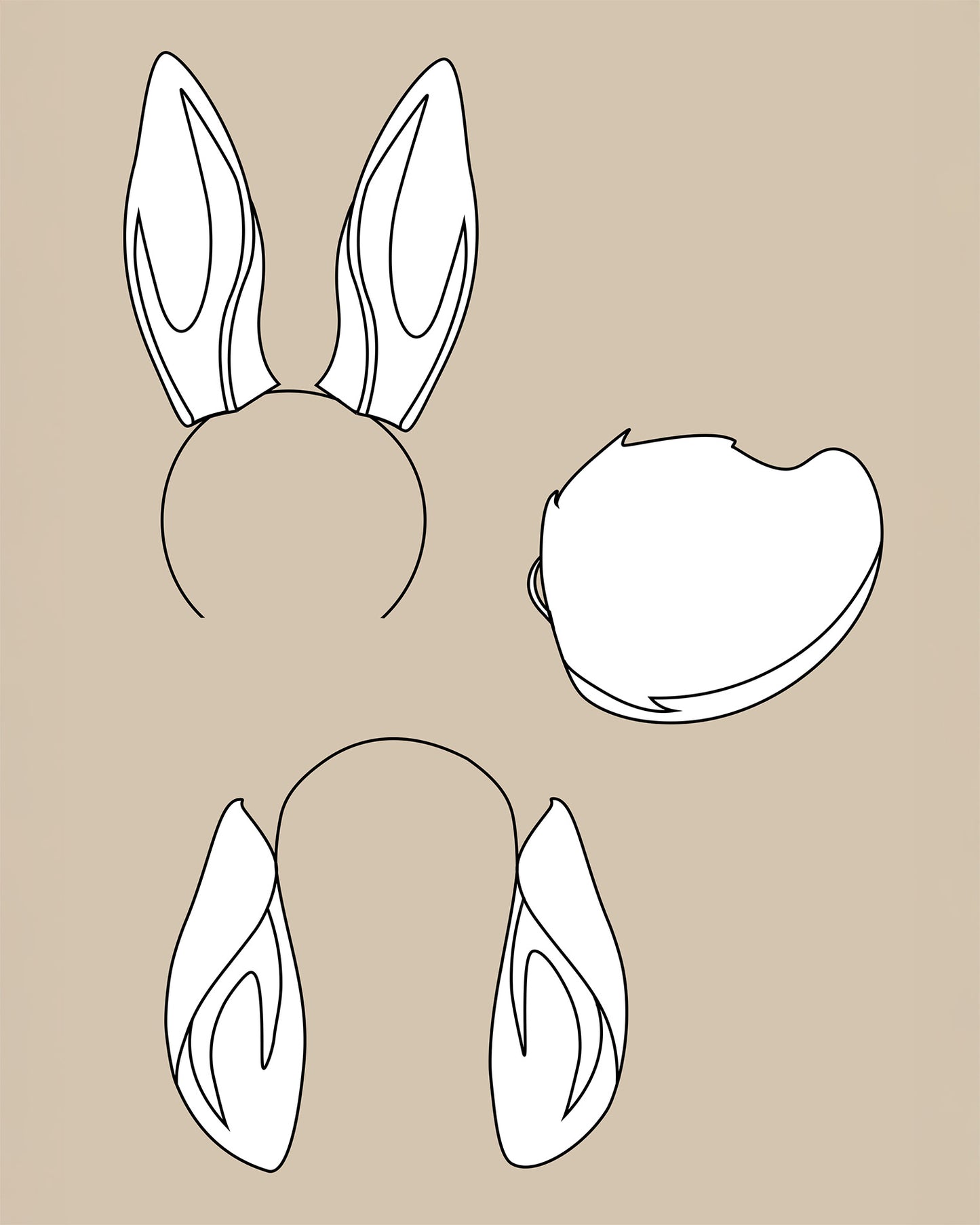 Hasenohren & Schwänzchen (Anleitung PDF)